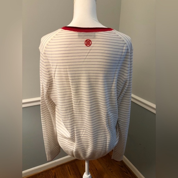 G/FORE Wool Crew Neck Striped Sweater - M - Neutral Stripe - Picture 6 of 8
